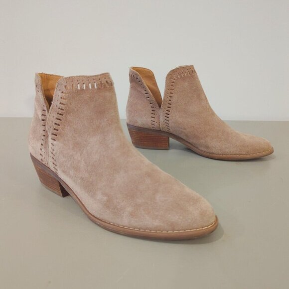 Lucky Brand Shoes - Lucky Brand Tan Suede Ankle Booties Size 9